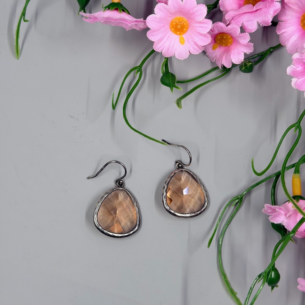 Silpada Ablaze Glass Crystal 925 Sterling Silver Vintage Earrings